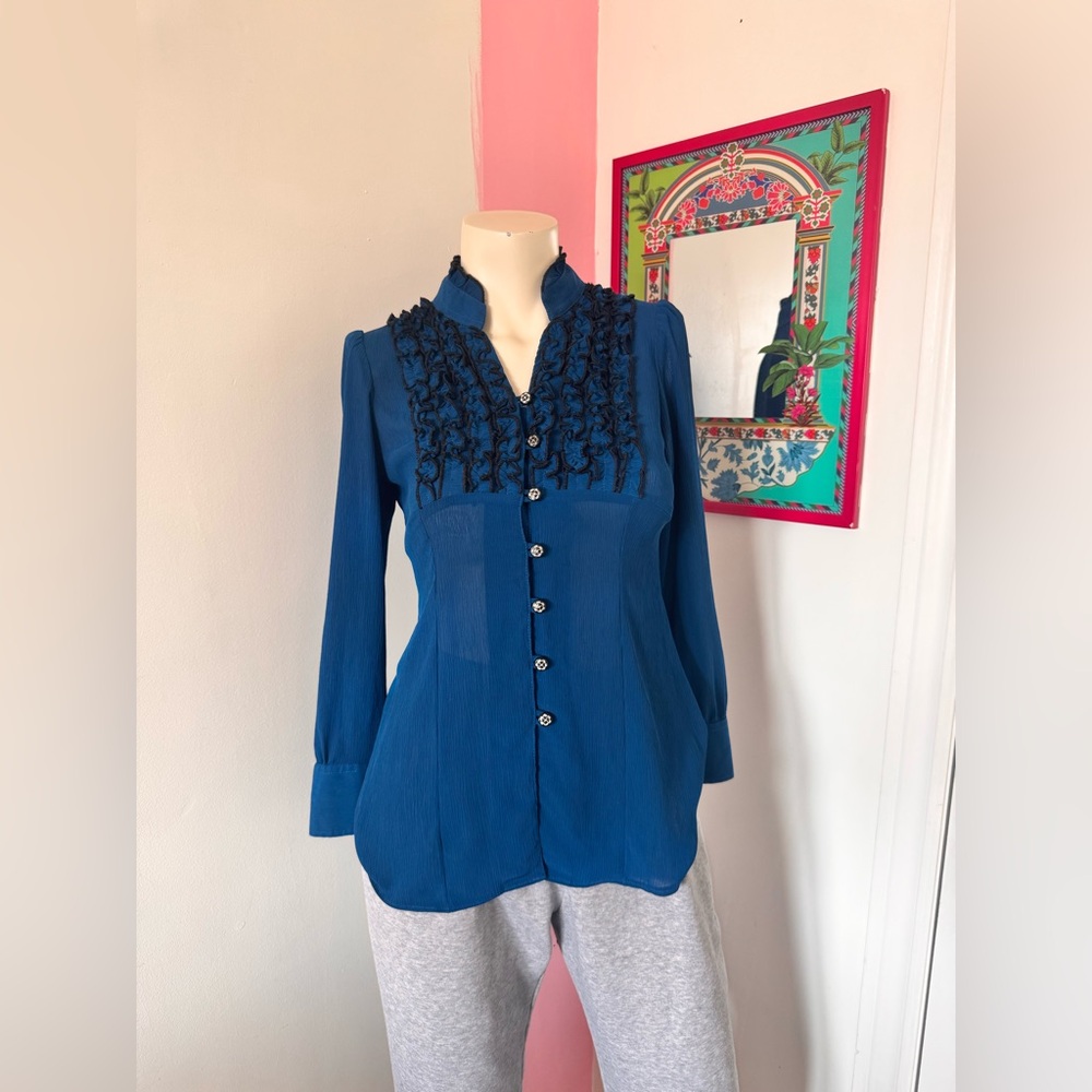 Elegant Blue Women's Top